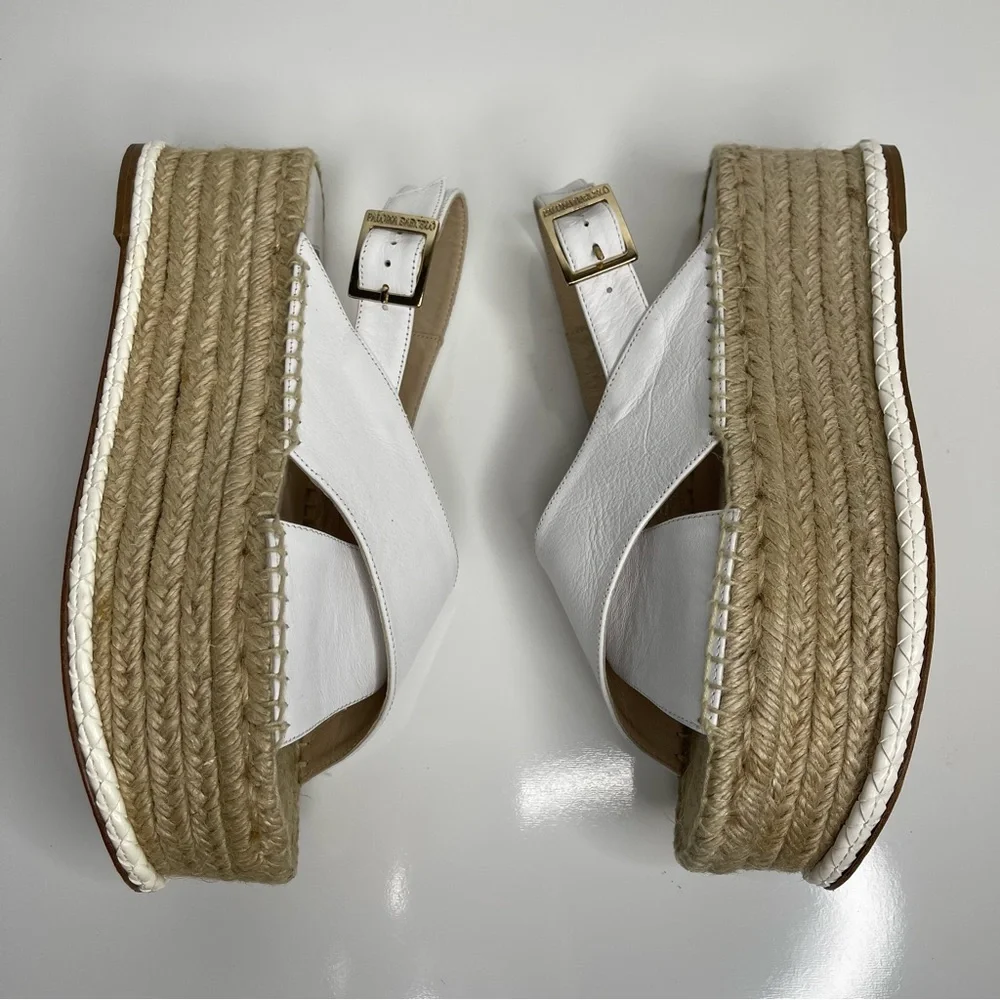 PALOMA BARCELO Loubularia Espadrille Flatforms White Size 40 Revolve